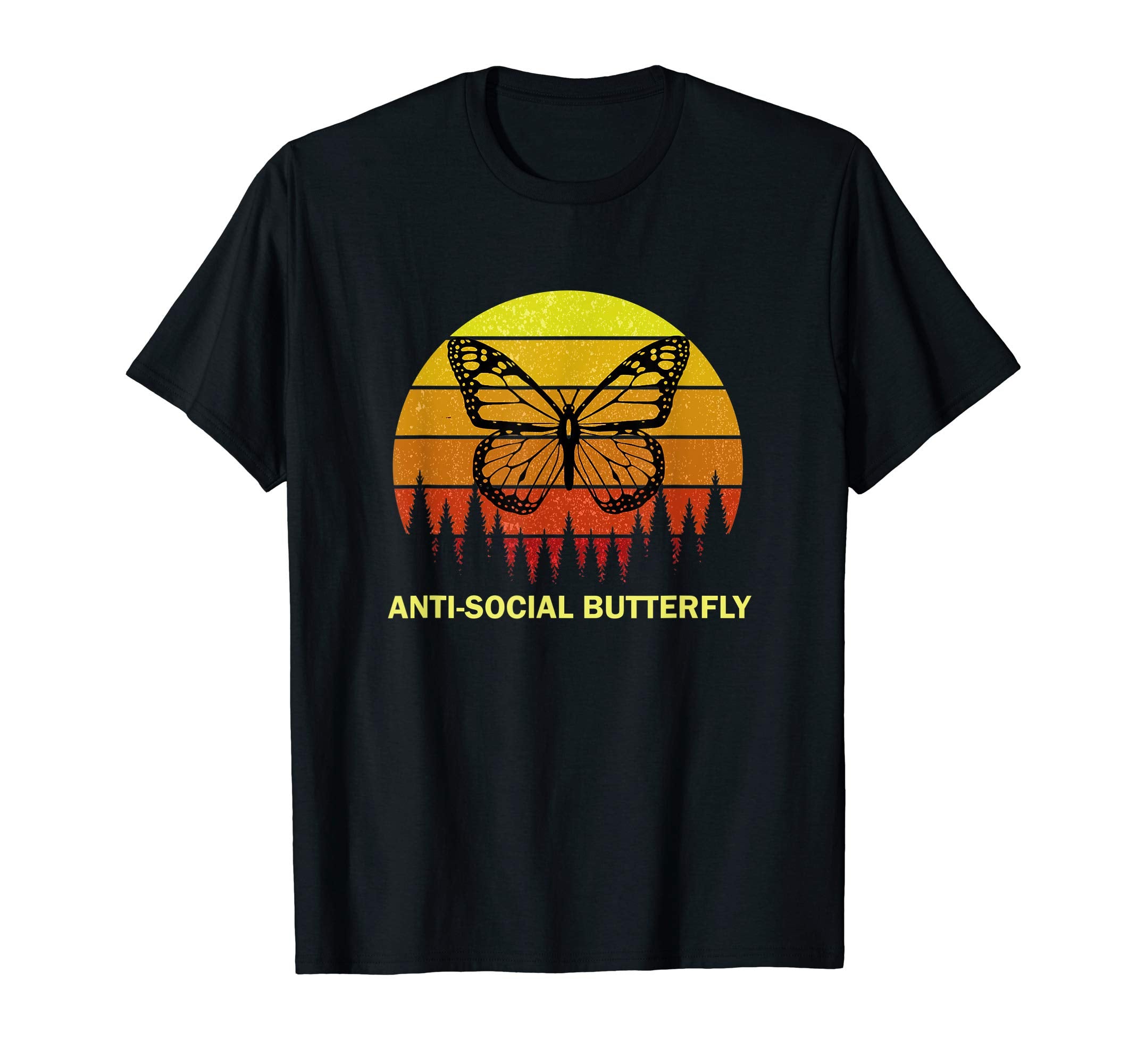 Anti Social Butterfly Funny Butterflies T-Shirt - Unique Graphic Men Women - T-Shirt, Sweatshirt, Hoodie