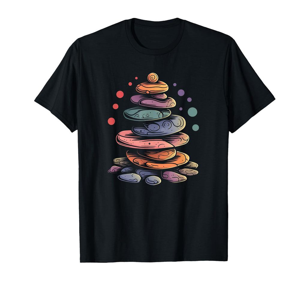 Zen Balancing Stones Art T-Shirt - Aesthetic Graphic for Adults - T-Shirt, Sweatshirt, Hoodie