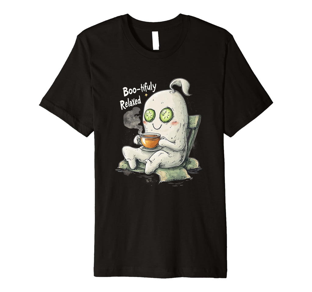 Funny Ghost Boo Tifully Relaxed Fun T-Shirt - Custom Art Print for Adults - T-Shirt, Sweatshirt, Hoodie