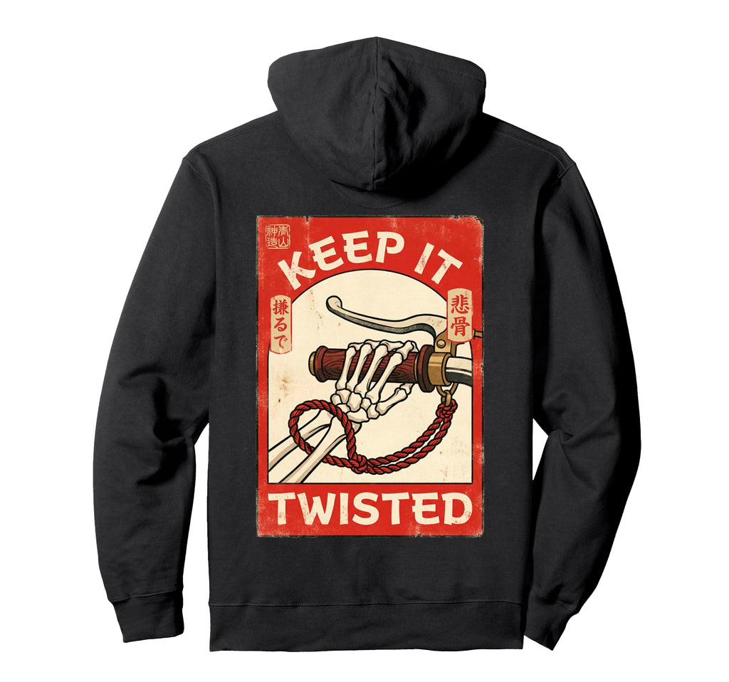 Japanese Motorcycle Garage Sign Art Hoodie - Graphic Print for Adults - T-Shirt, Sweatshirt, Hoodie