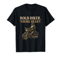 Bold Biker Young Heart Motorcycle T-Shirt - Custom Art Print for Adults - T-Shirt, Sweatshirt, Hoodie