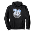 Disco Ball Blue Bow Coquette Girly Hoodie - Unique Graphic Men Women - T-Shirt, Sweatshirt, Hoodie