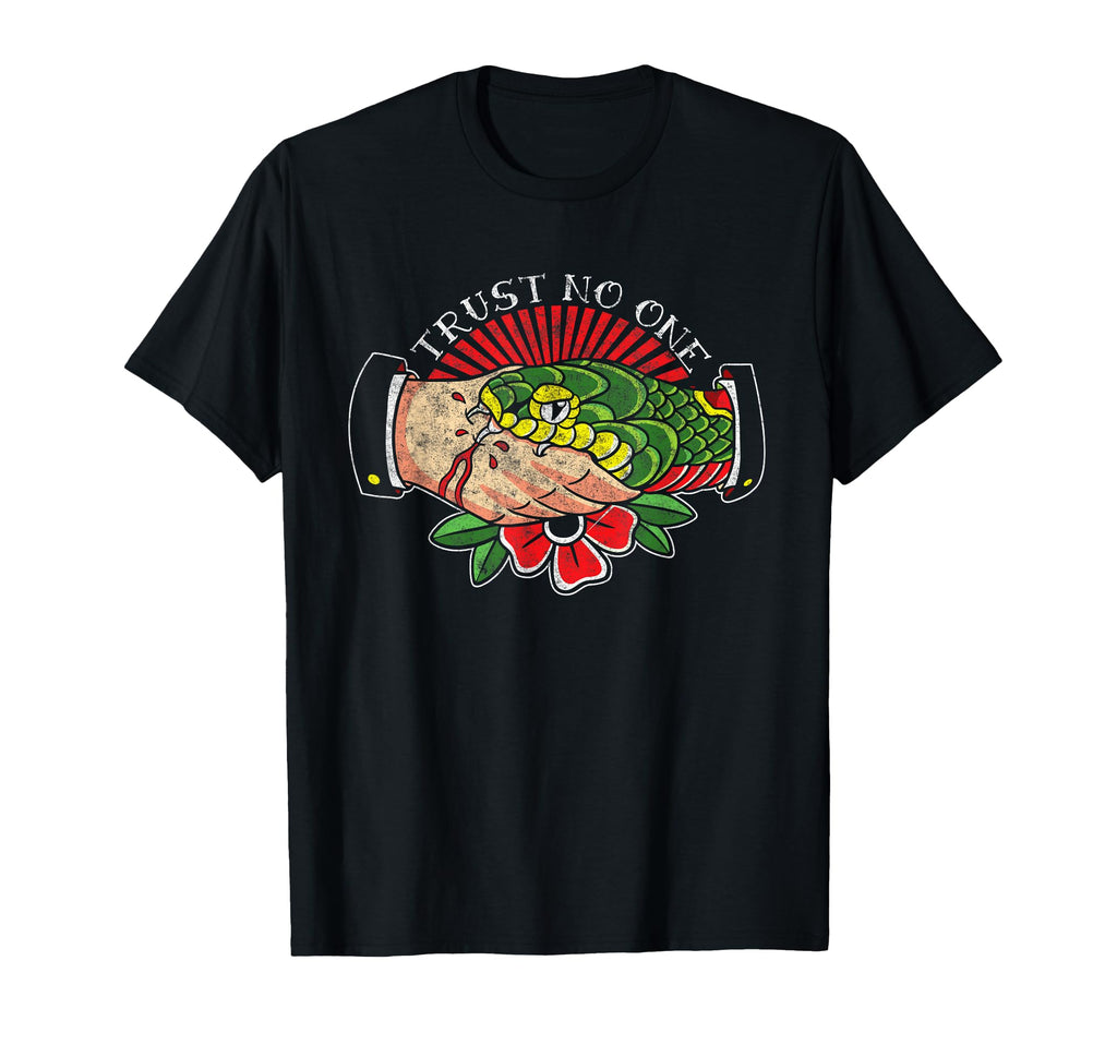 Handshake Trust No One American T-Shirt - Custom Art Print Unisex - T-Shirt, Sweatshirt, Hoodie