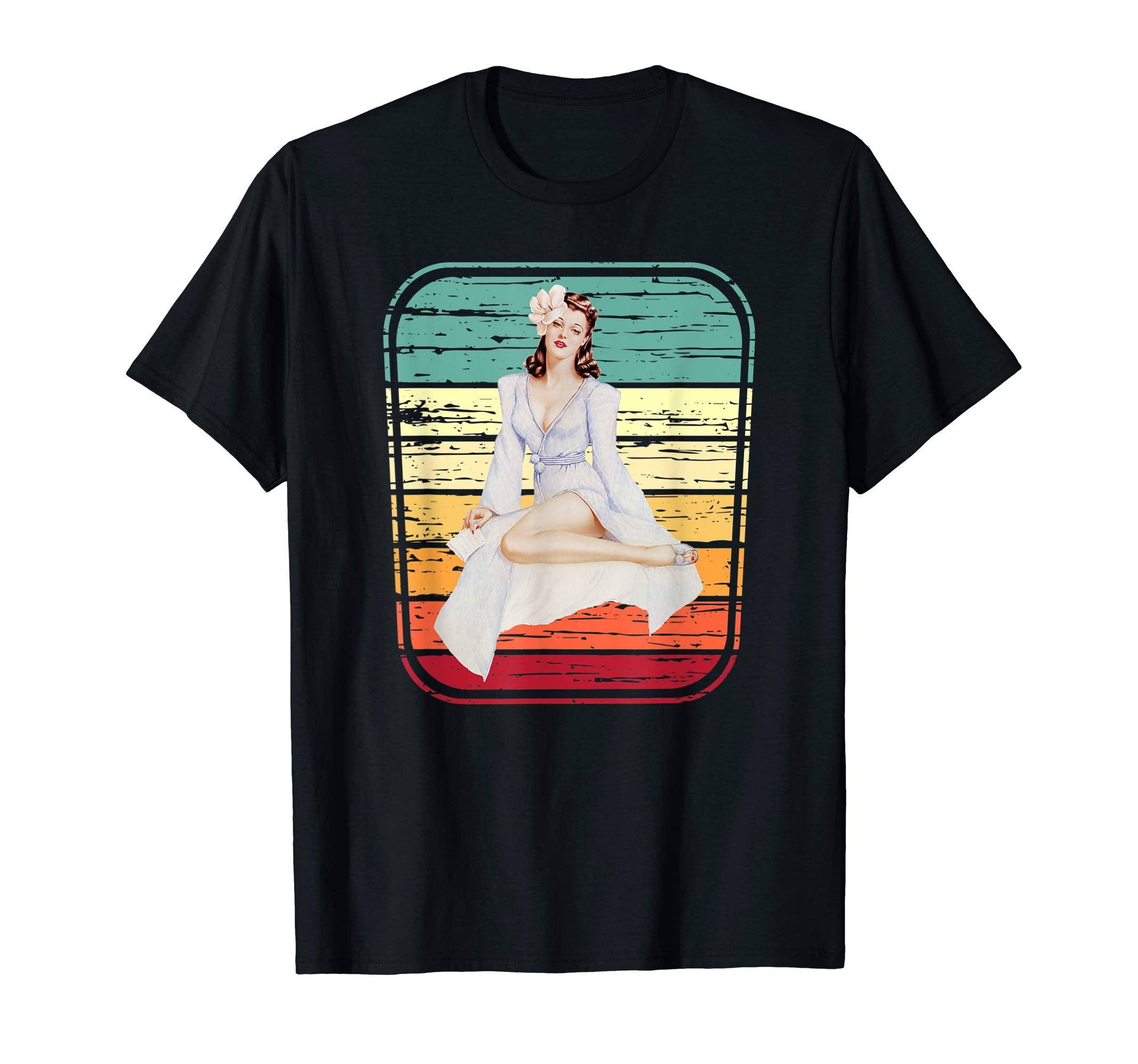 Pin Up Pin Up Sexy Flower Gift T-Shirt - Novelty Apparel Unisex - T-Shirt, Sweatshirt, Hoodie