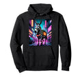 Japanese Vaporwave Donkey 80S Hoodie - Fun Novelty Design Men Women - T-Shirt, Sweatshirt, Hoodie
