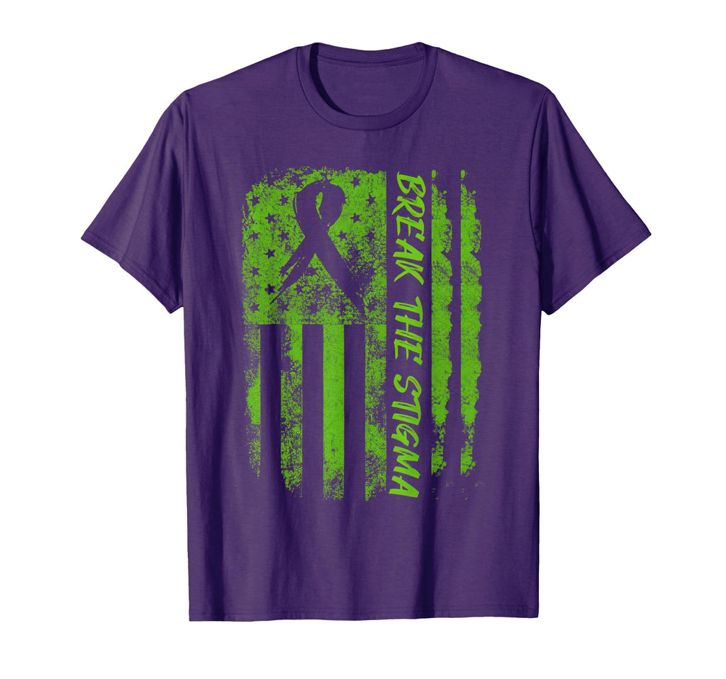 Break Stigma Mental Health Awareness T-Shirt - Fun Novelty Design Men Women - T-Shirt, Sweatshirt, Hoodie