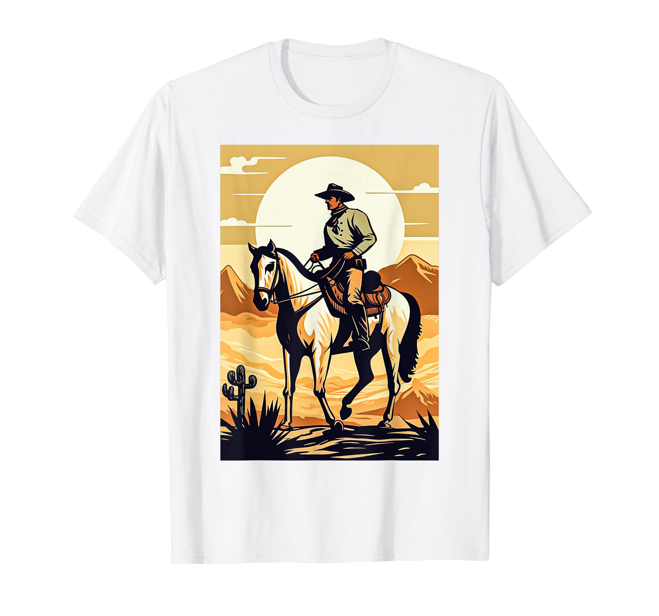 Cowboy Rodeo Horse Riding Usa Cowboy T-Shirt - Trendy Graphic Men Women - T-Shirt, Sweatshirt, Hoodie