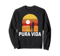 Pura Vida Distressed Surfer Sweatshirt - Aesthetic Graphic Men Women - T-Shirt, Sweatshirt, Hoodie