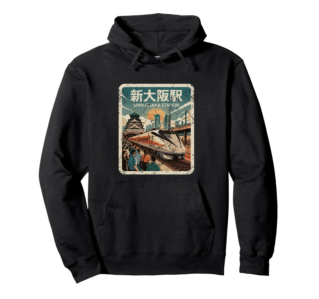 Osaka Station Japan Train Japanese Kanji Hoodie - Trendy Graphic Men Women - T-Shirt, Sweatshirt, Hoodie