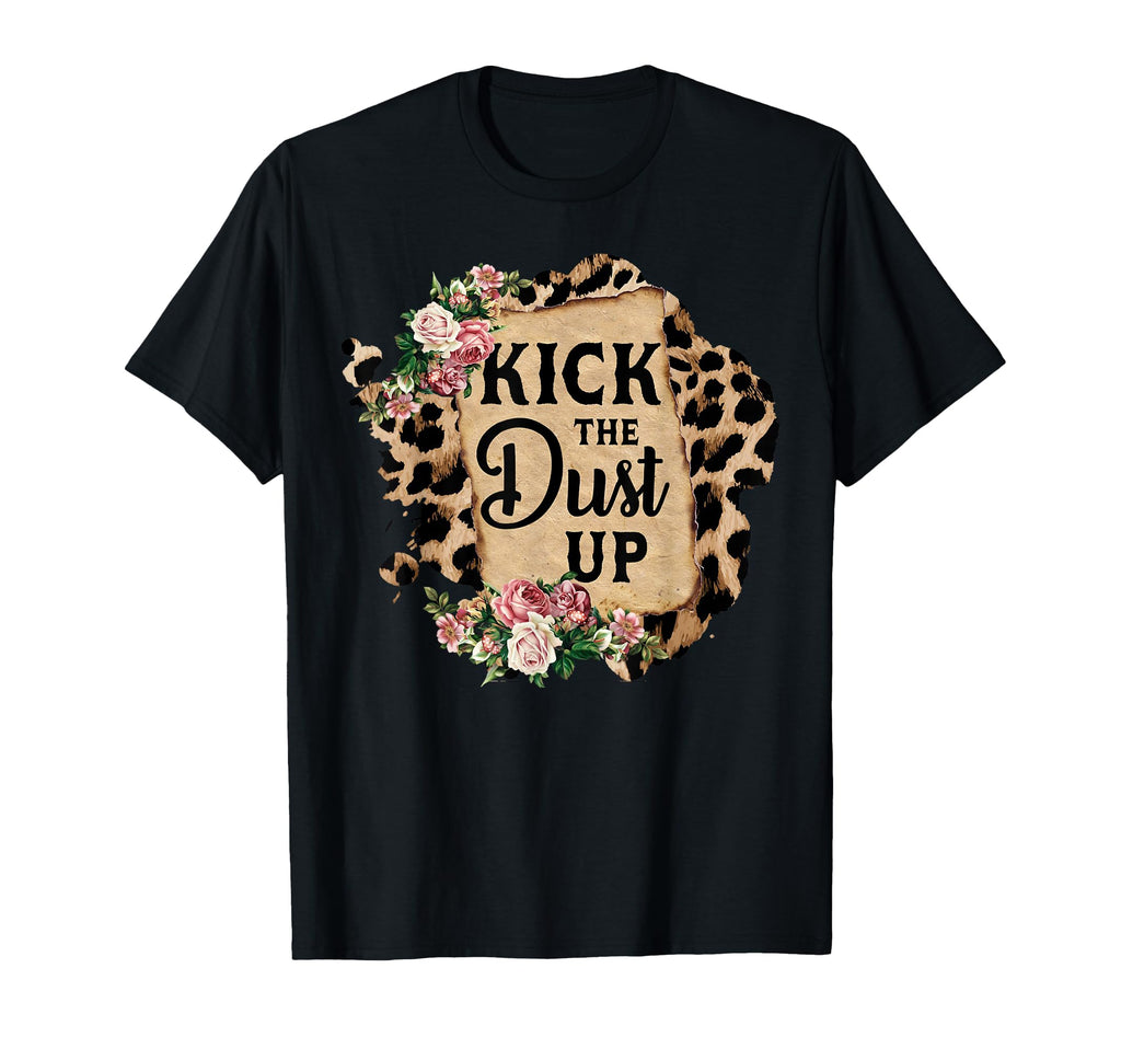 Leopard Kick Dust Up Cowboy T-Shirt - Fun Novelty Design for Adults - T-Shirt, Sweatshirt, Hoodie