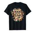 Leopard Kick Dust Up Cowboy T-Shirt - Fun Novelty Design for Adults - T-Shirt, Sweatshirt, Hoodie