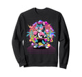 80S Boxer Cat Synthwave Aesthetic Sweatshirt - Custom Art Print for Adults - T-Shirt, Sweatshirt, Hoodie
