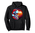 80S Santa Claus Listens To Music Hoodie - Custom Art Print Unisex - T-Shirt, Sweatshirt, Hoodie