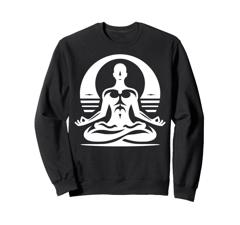 Meditating Figure Colorful Mandala Sweatshirt - Streetwear Style Men Women - T-Shirt, Sweatshirt, Hoodie