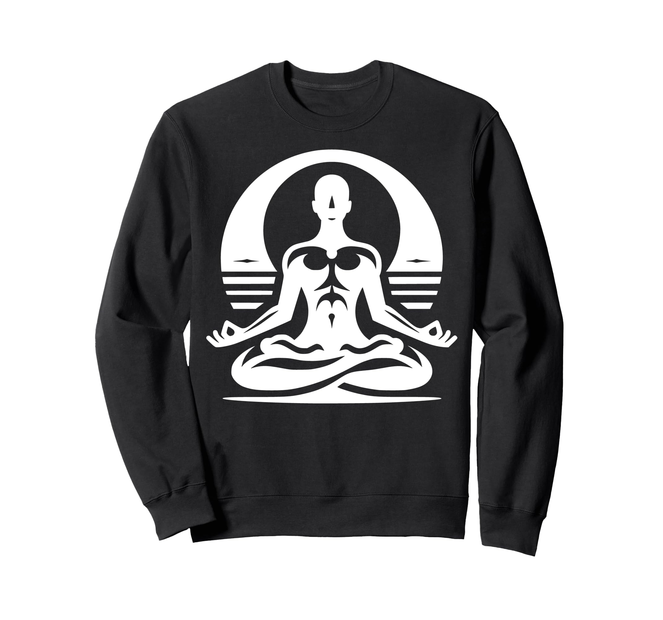 Meditating Figure Colorful Mandala Sweatshirt - Streetwear Style Men Women - T-Shirt, Sweatshirt, Hoodie