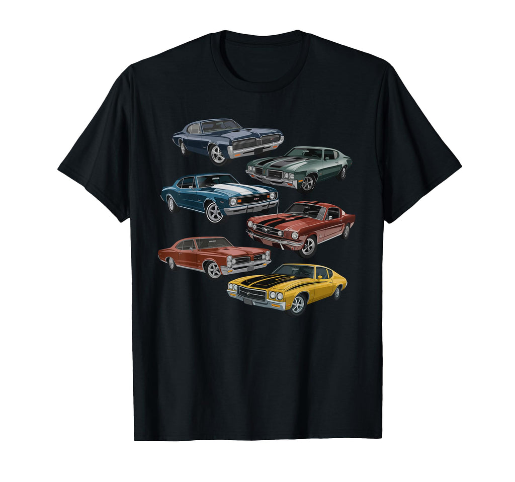 Muscle Cars Collection Car Enthusiasts T-Shirt - Graphic Print Unisex - T-Shirt, Sweatshirt, Hoodie