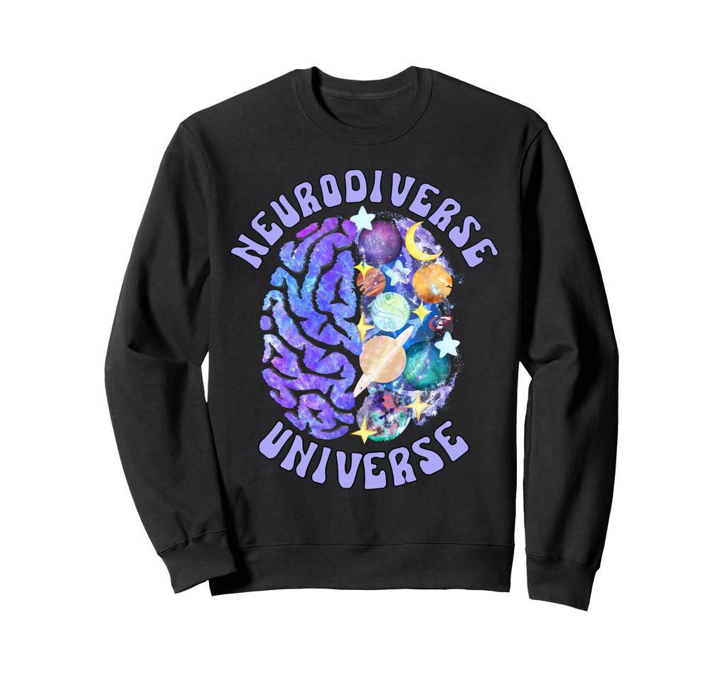 Neurodiverse Universe Neurodiversity Sweatshirt - Graphic Print for Adults - T-Shirt, Sweatshirt, Hoodie