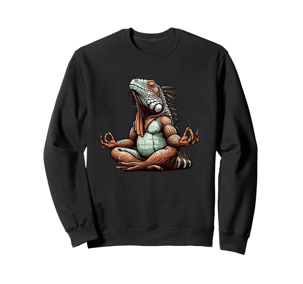 Meditation Iguana Yoga Pose Relaxing Sweatshirt - Novelty Apparel Unisex - T-Shirt, Sweatshirt, Hoodie