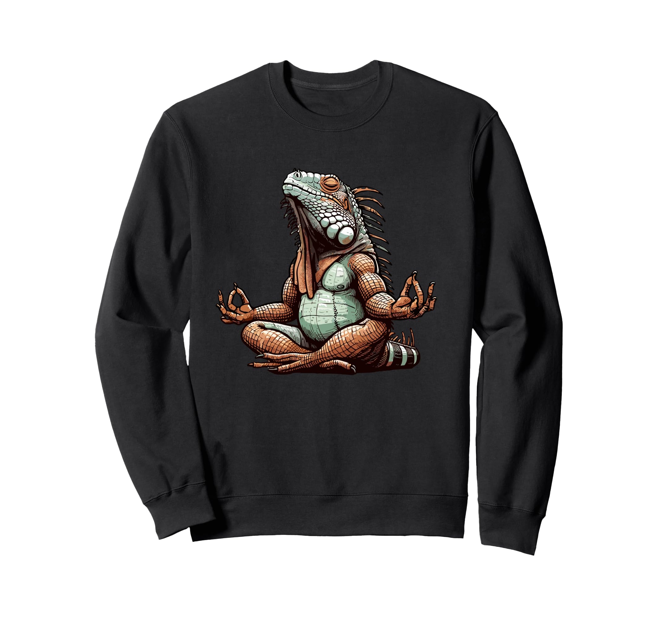 Meditation Iguana Yoga Pose Relaxing Sweatshirt - Novelty Apparel Unisex - T-Shirt, Sweatshirt, Hoodie