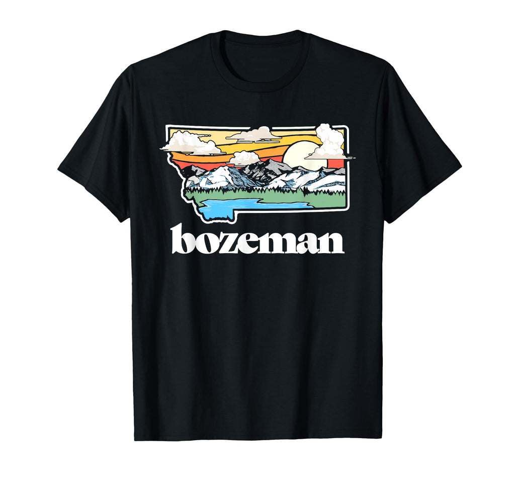 Bozeman Montana Outdoors Mountains T-Shirt - Aesthetic Graphic Unisex - T-Shirt, Sweatshirt, Hoodie