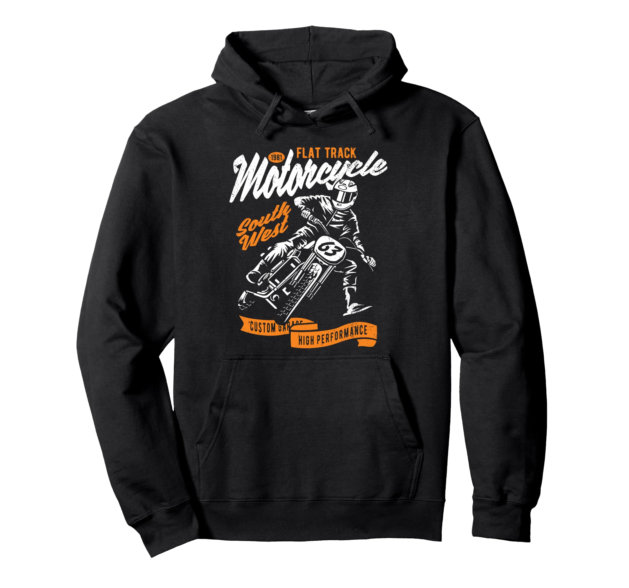 Flat Track Motorcycle Race Hoodie - Novelty Apparel Men Women - T-Shirt, Sweatshirt, Hoodie