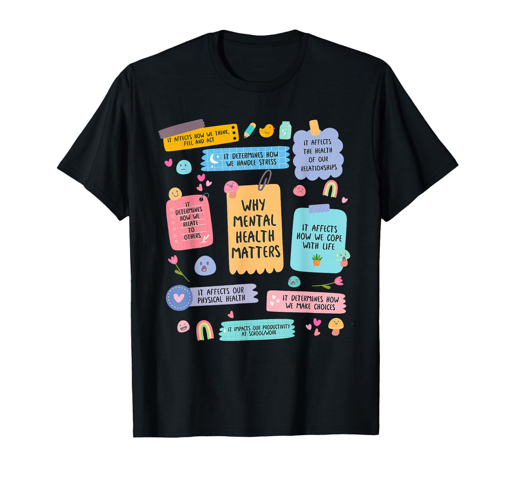 Mental Health Matters Human Brain T-Shirt - Aesthetic Graphic Men Women - T-Shirt, Sweatshirt, Hoodie