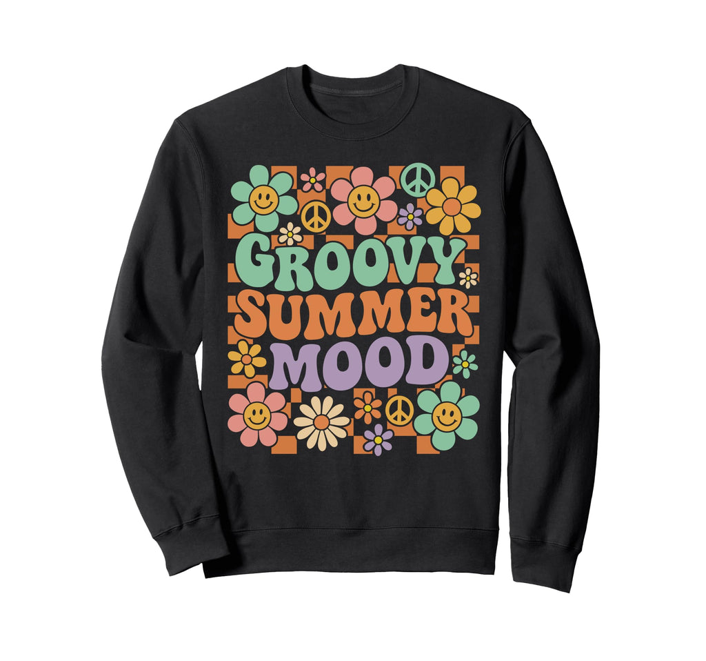 Groovy Summer Mood 70S Sweatshirt - Minimalist Print Unisex - T-Shirt, Sweatshirt, Hoodie