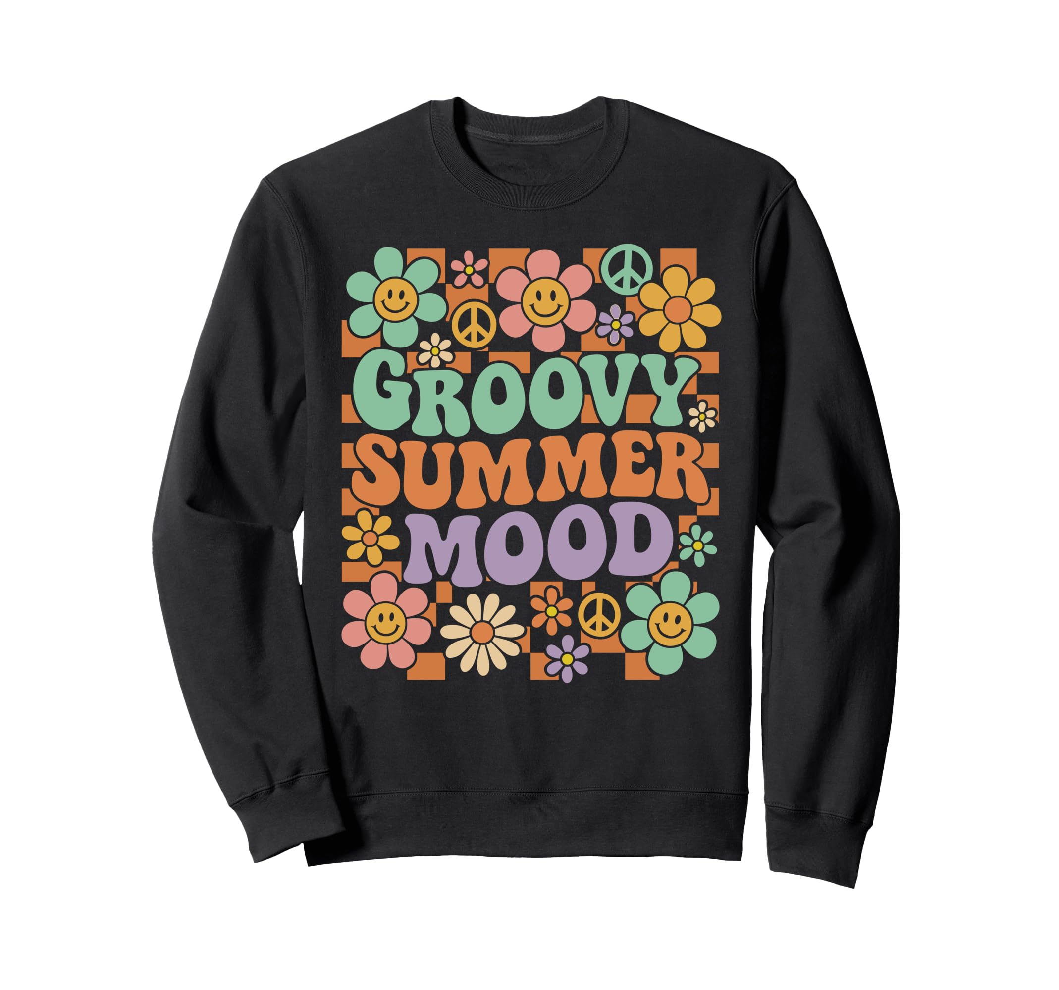 Groovy Summer Mood 70S Sweatshirt - Minimalist Print Unisex - T-Shirt, Sweatshirt, Hoodie