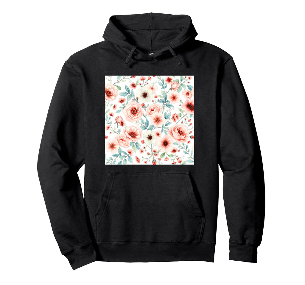 Floral Watercolor Art Hoodie - Aesthetic Graphic Men Women - T-Shirt, Sweatshirt, Hoodie