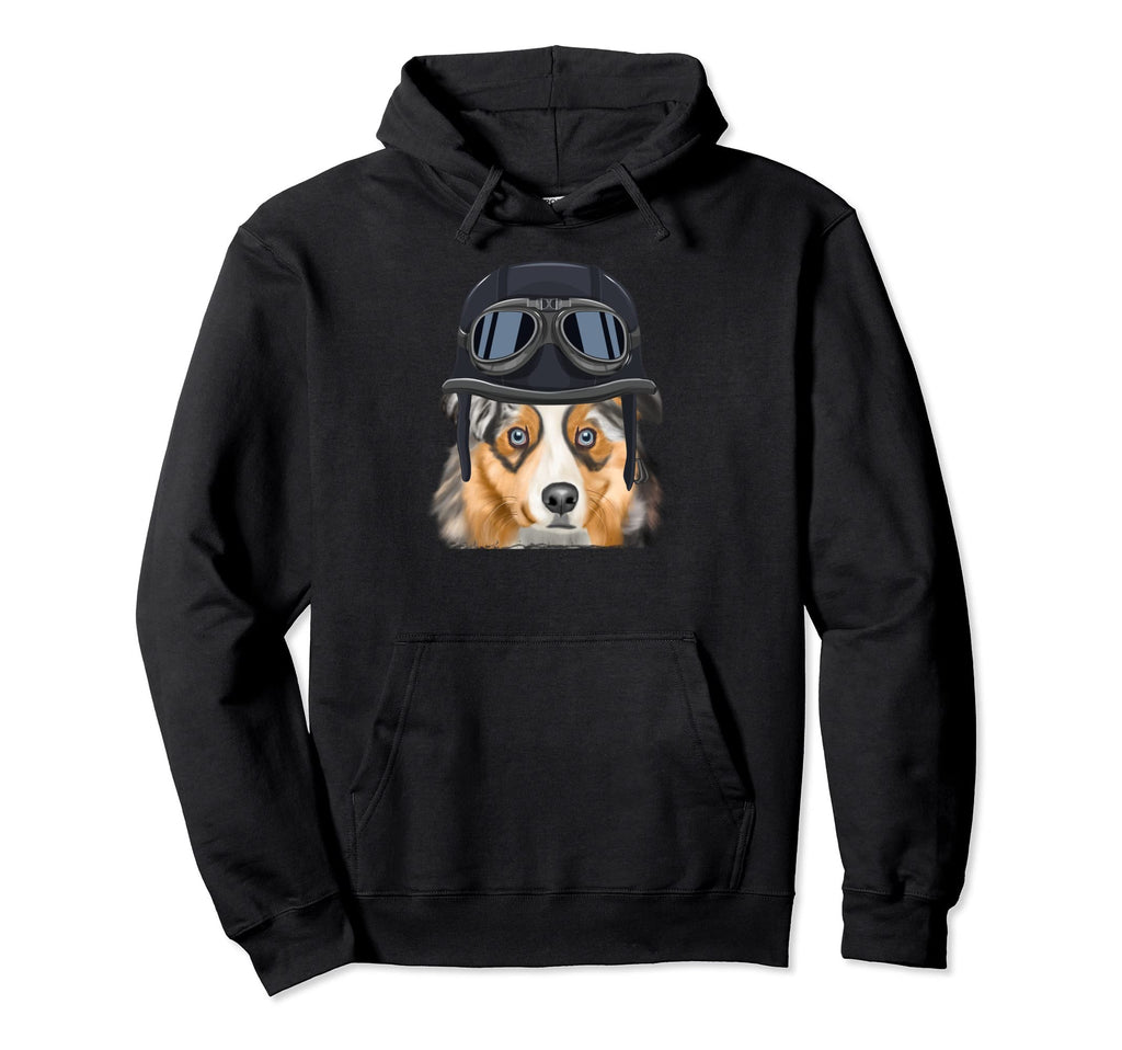 Funny Motorcycle Helmet Australian Hoodie - Custom Art Print Men Women - T-Shirt, Sweatshirt, Hoodie