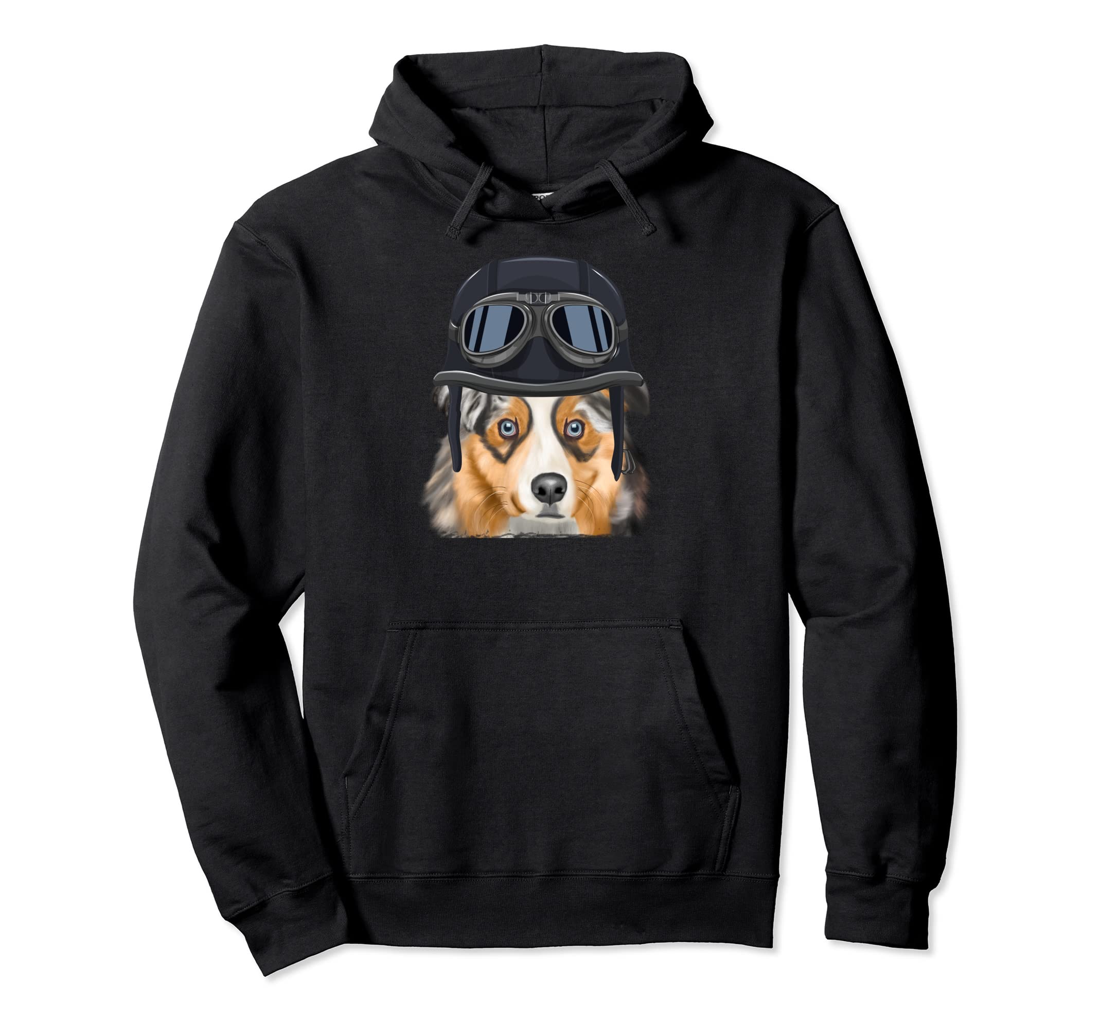 Funny Motorcycle Helmet Australian Hoodie - Custom Art Print Men Women - T-Shirt, Sweatshirt, Hoodie