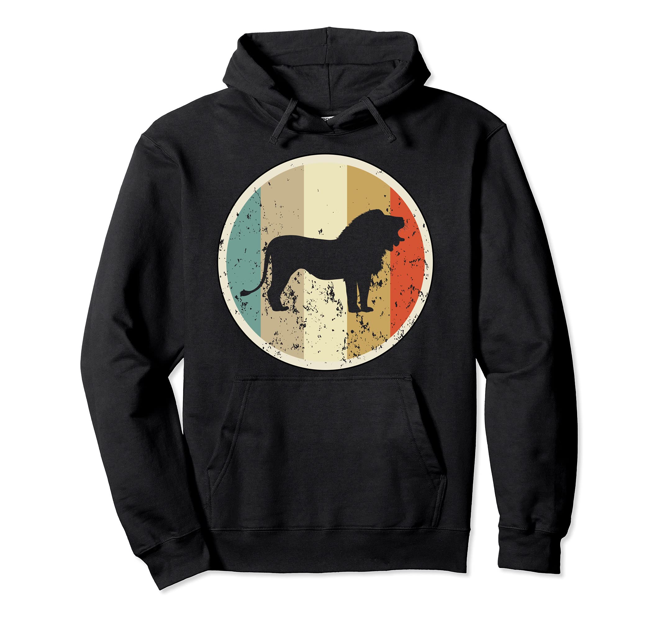 Lion Africa Distressed Grunge Hoodie - Unique Graphic Unisex - T-Shirt, Sweatshirt, Hoodie