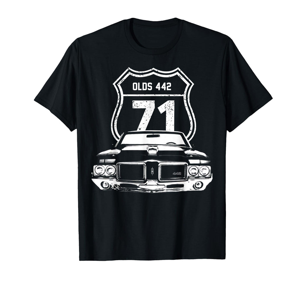 1971 71 Olds 442 Muscle Car T-Shirt - Custom Art Print Unisex - T-Shirt, Sweatshirt, Hoodie