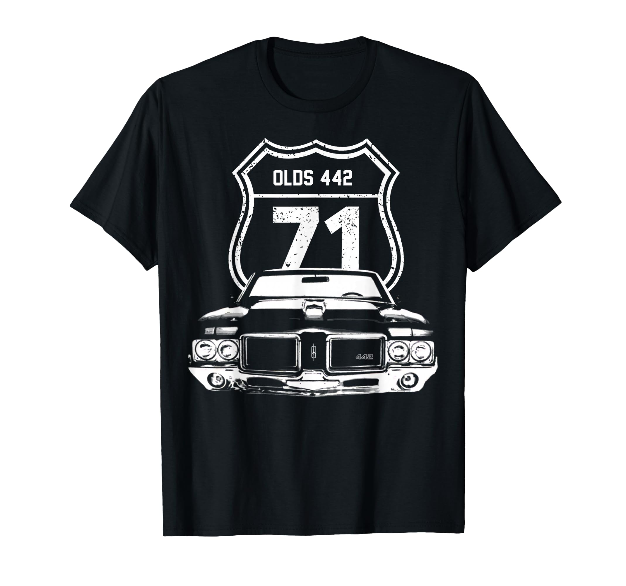 1971 71 Olds 442 Muscle Car T-Shirt - Custom Art Print Unisex - T-Shirt, Sweatshirt, Hoodie