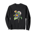 Flower Botanical Illustration Sweatshirt - Casual Everyday Wear Men Women - T-Shirt, Sweatshirt, Hoodie