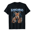 Kangaroo 90S Heavy Metal Kangaroo Animal T-Shirt - Minimalist Print Unisex - T-Shirt, Sweatshirt, Hoodie