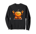 Meditation Pumpkin Yoga Pose Relaxing Sweatshirt - Novelty Apparel Unisex - T-Shirt, Sweatshirt, Hoodie