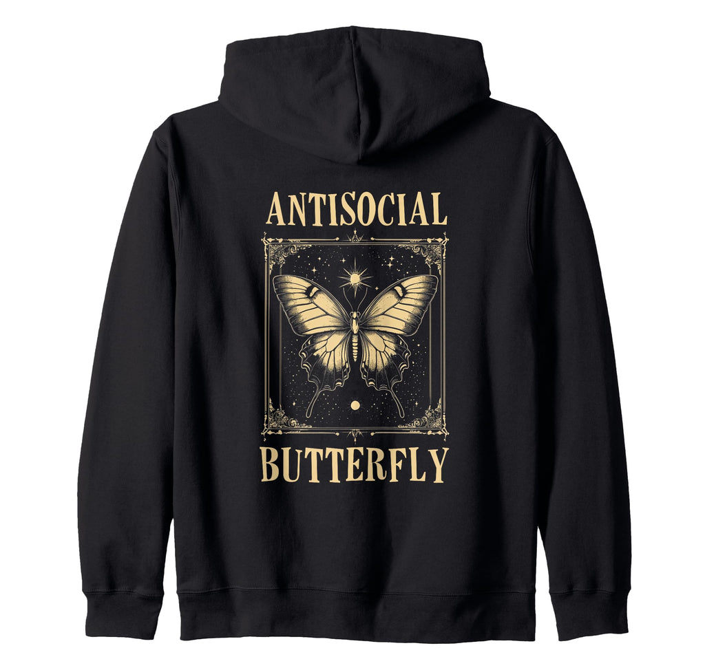 Antisocial Butterfly Gift T-Shirt - Graphic Print Unisex - T-Shirt, Sweatshirt, Hoodie