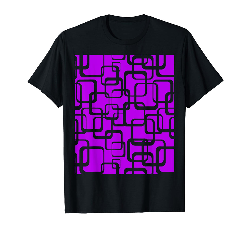 Mcm Square Motif Pattern 4 Lilac T-Shirt - Casual Everyday Wear Men Women - T-Shirt, Sweatshirt, Hoodie