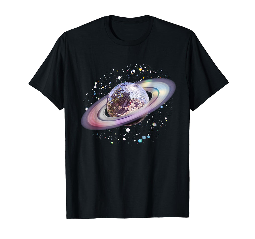 Disco Ball Saturn Rings 70S Club T-Shirt - Casual Everyday Wear for Adults - T-Shirt, Sweatshirt, Hoodie