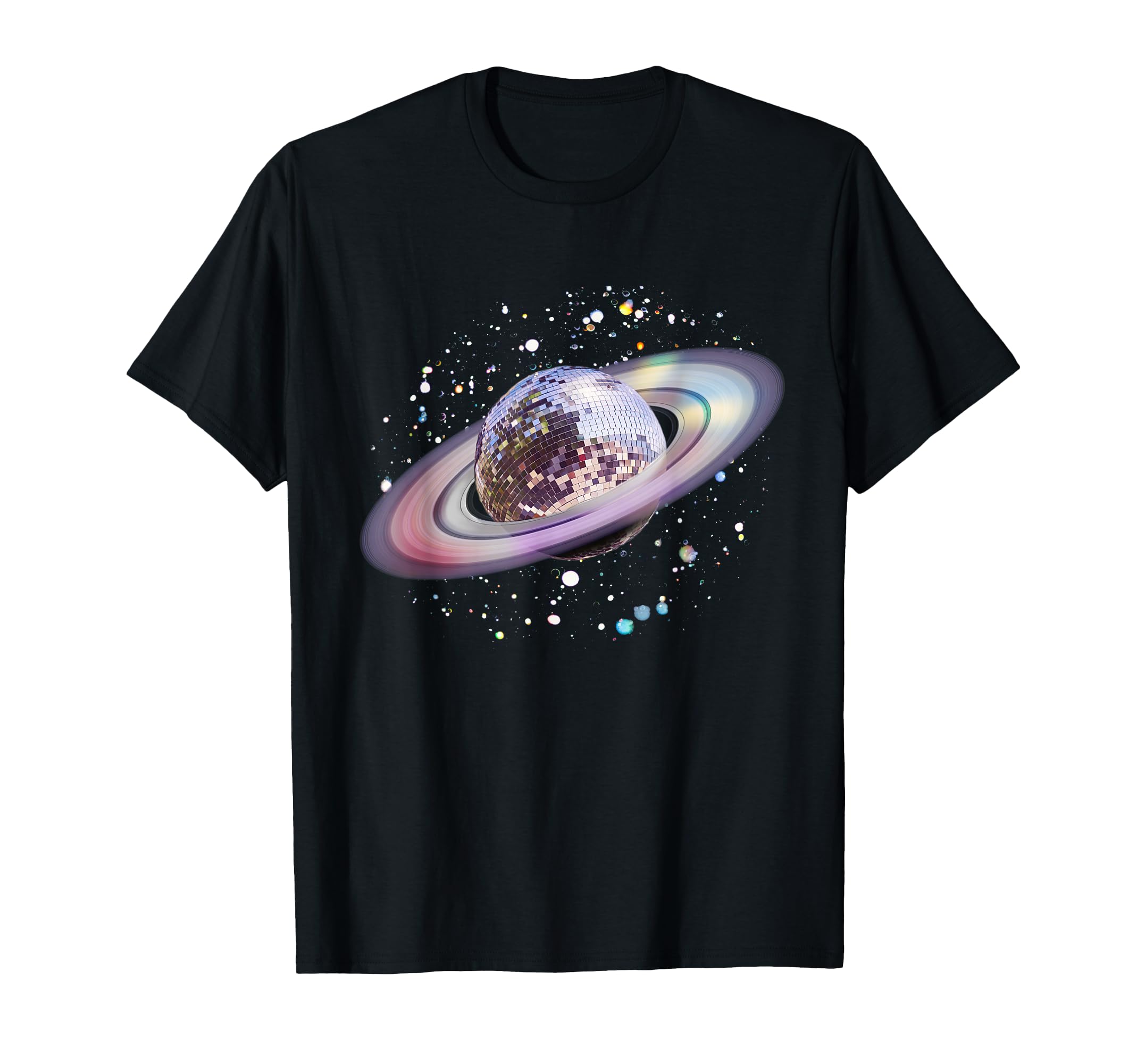 Disco Ball Saturn Rings 70S Club T-Shirt - Casual Everyday Wear for Adults - T-Shirt, Sweatshirt, Hoodie