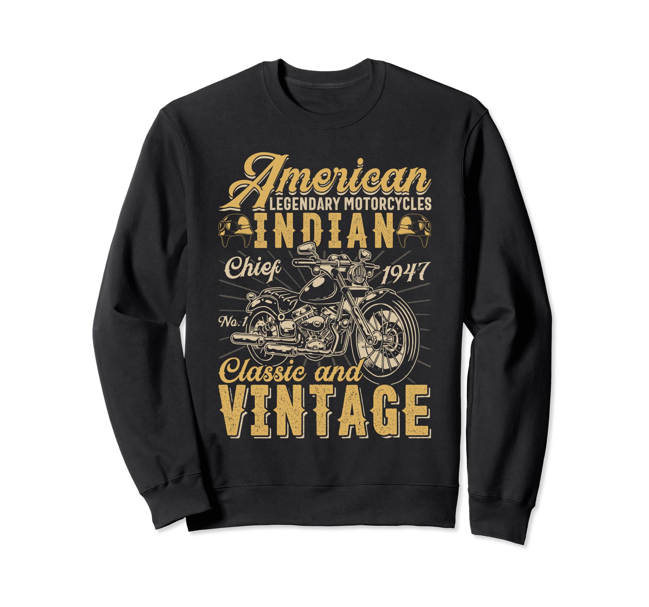American Motorcycle Motocross Old Sweatshirt - Custom Art Print Unisex - T-Shirt, Sweatshirt, Hoodie
