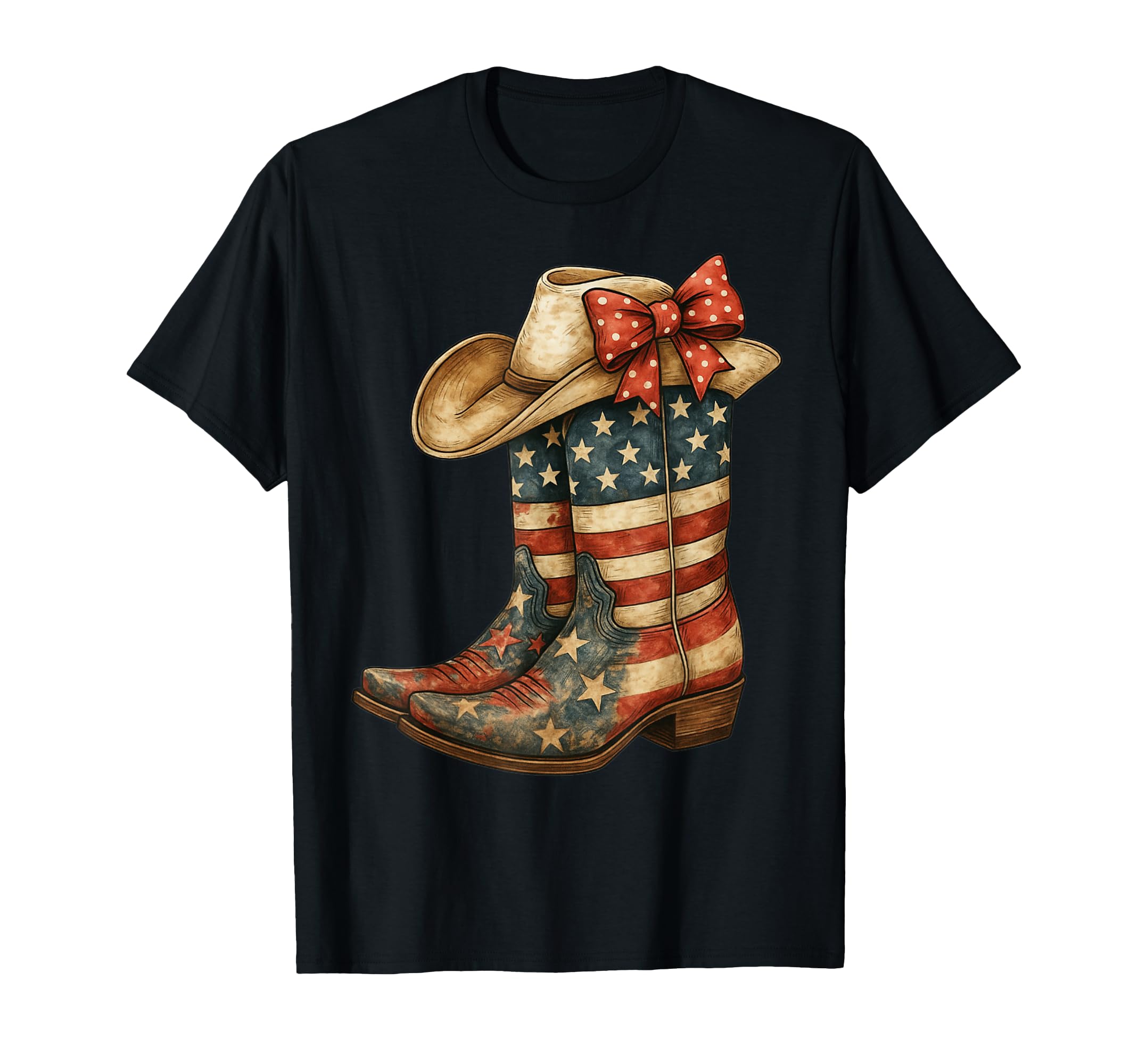 Western Cowboy Boots Cowgirl T-Shirt - Aesthetic Graphic Men Women - T-Shirt, Sweatshirt, Hoodie