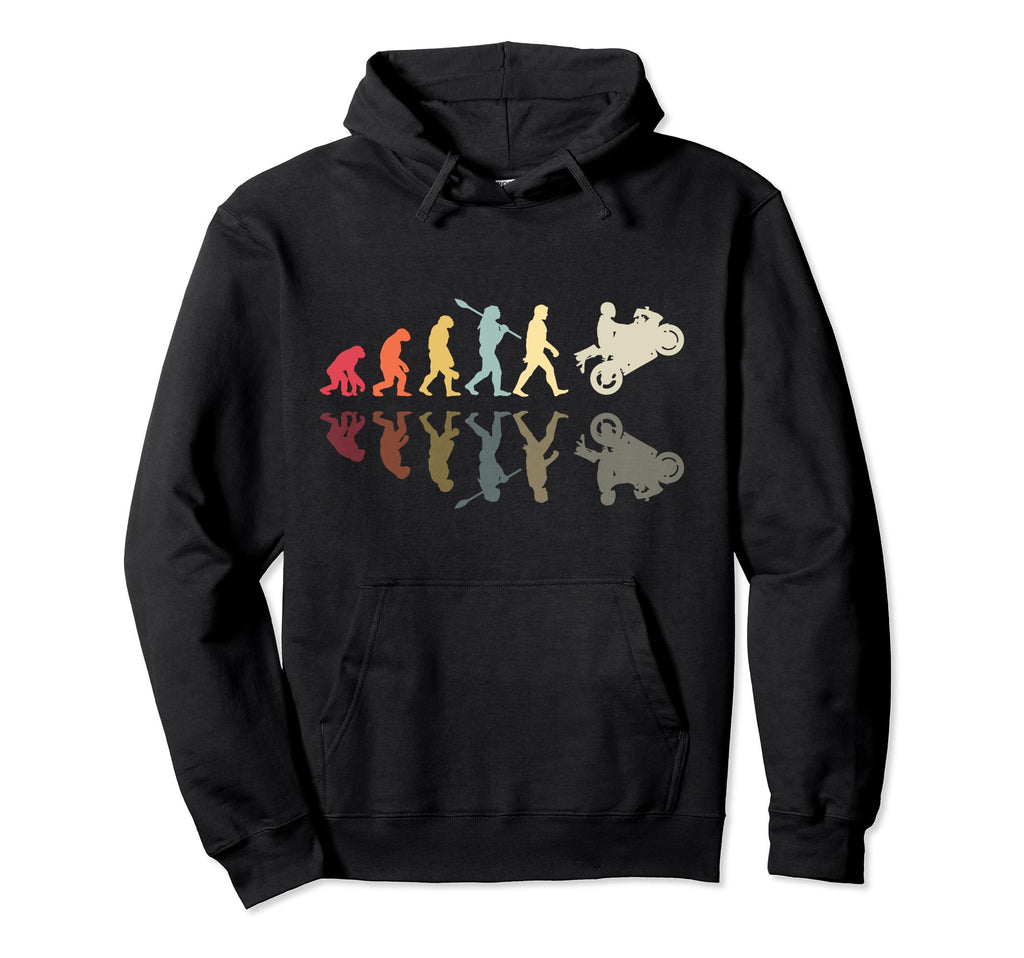 Motorcycle Evolution Superbike Hoodie - Fun Novelty Design for Adults - T-Shirt, Sweatshirt, Hoodie