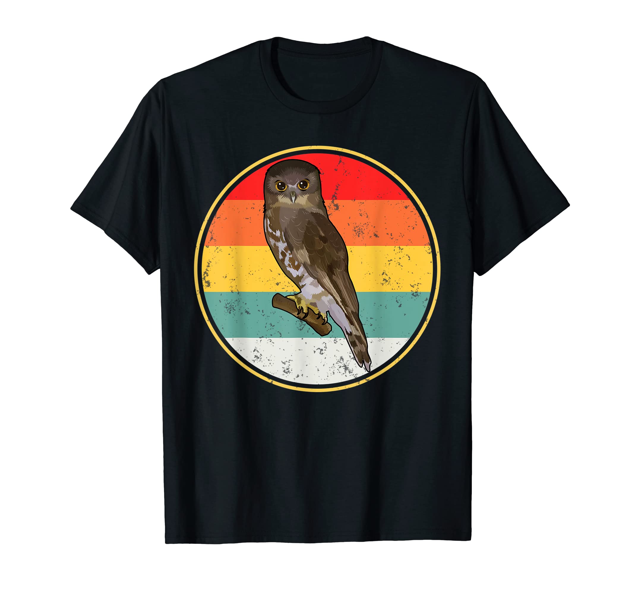 Sunset Brown Hawk Owl Bird T-Shirt - Fun Novelty Design Unisex - T-Shirt, Sweatshirt, Hoodie