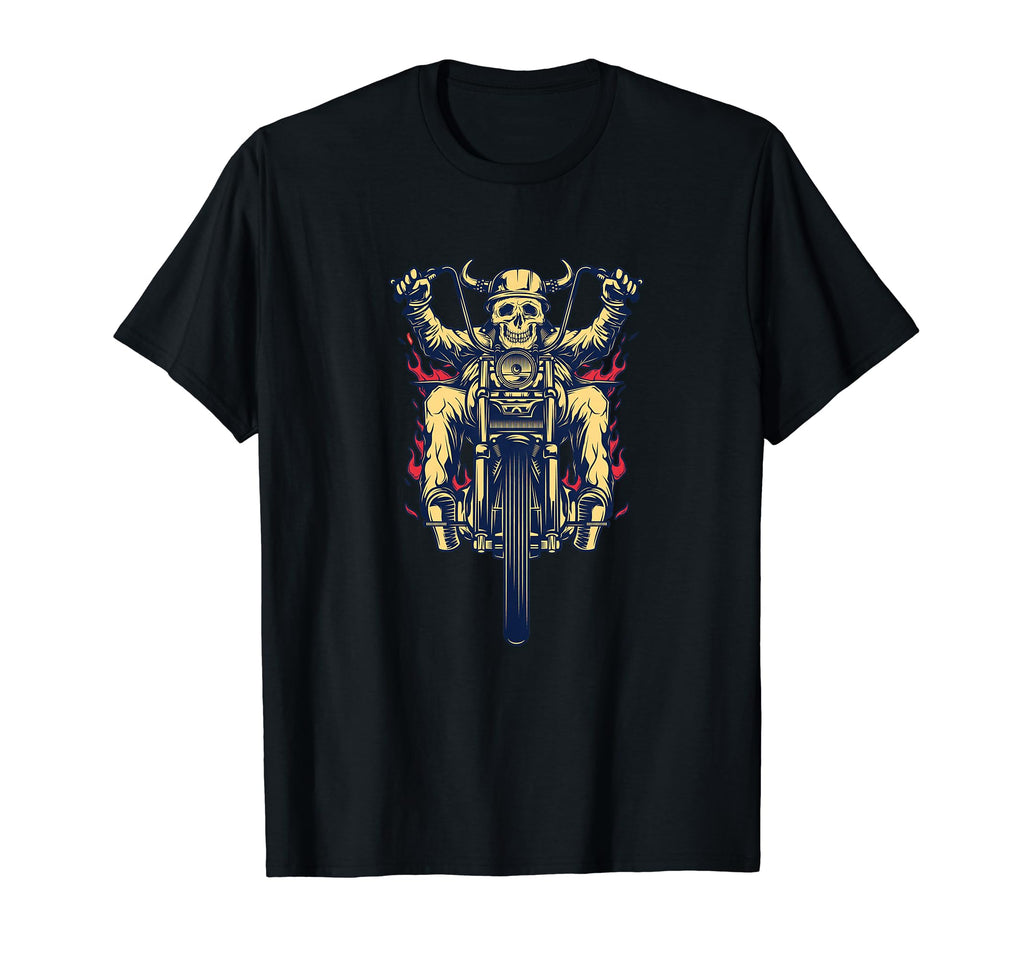 Motorcycle Old Biker T-Shirt - Custom Art Print Men Women - T-Shirt, Sweatshirt, Hoodie