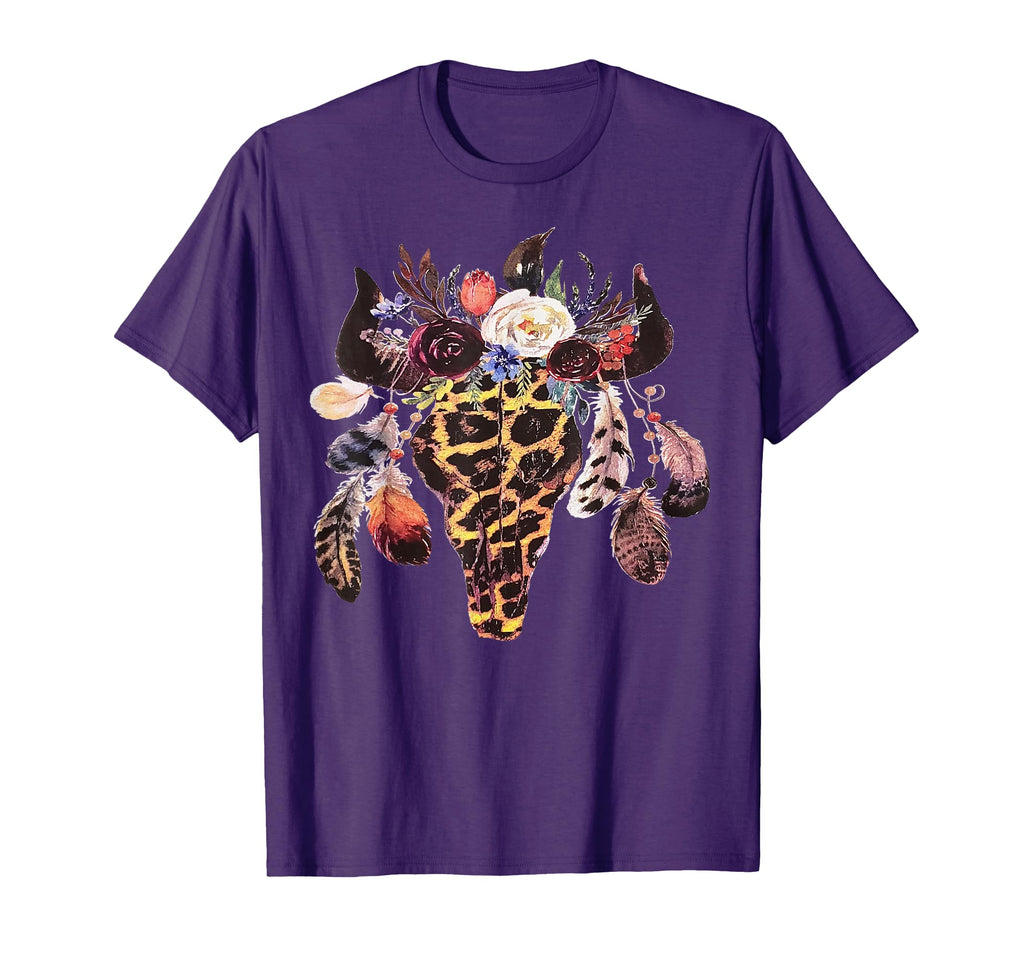 Western Boho Cow Cowgirl Cowboy Bull T-Shirt - Custom Art Print for Adults - T-Shirt, Sweatshirt, Hoodie