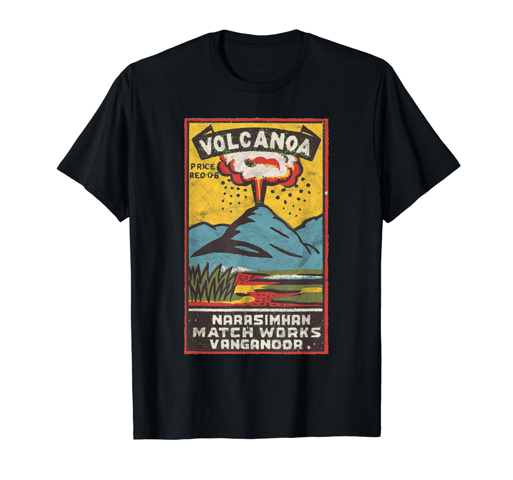 Indian Matchbook Artwork Volcanic T-Shirt - Unique Graphic Men Women - T-Shirt, Sweatshirt, Hoodie