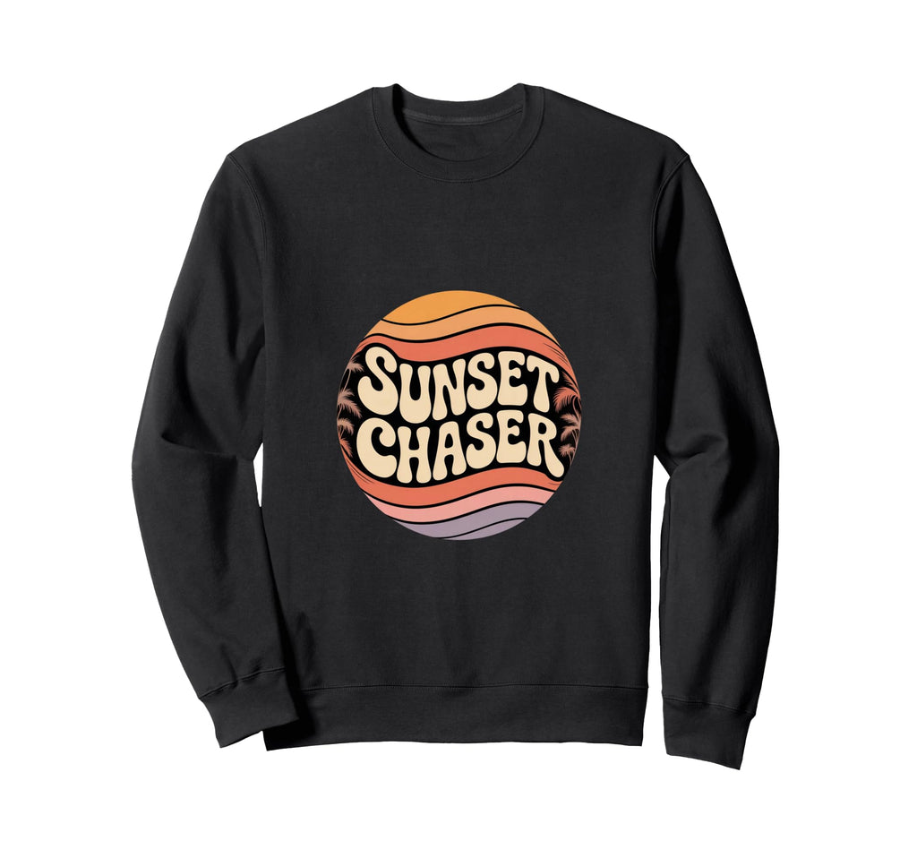 Summer Sunset Chaser Wave Typography Sweatshirt - Trendy Graphic Unisex - T-Shirt, Sweatshirt, Hoodie