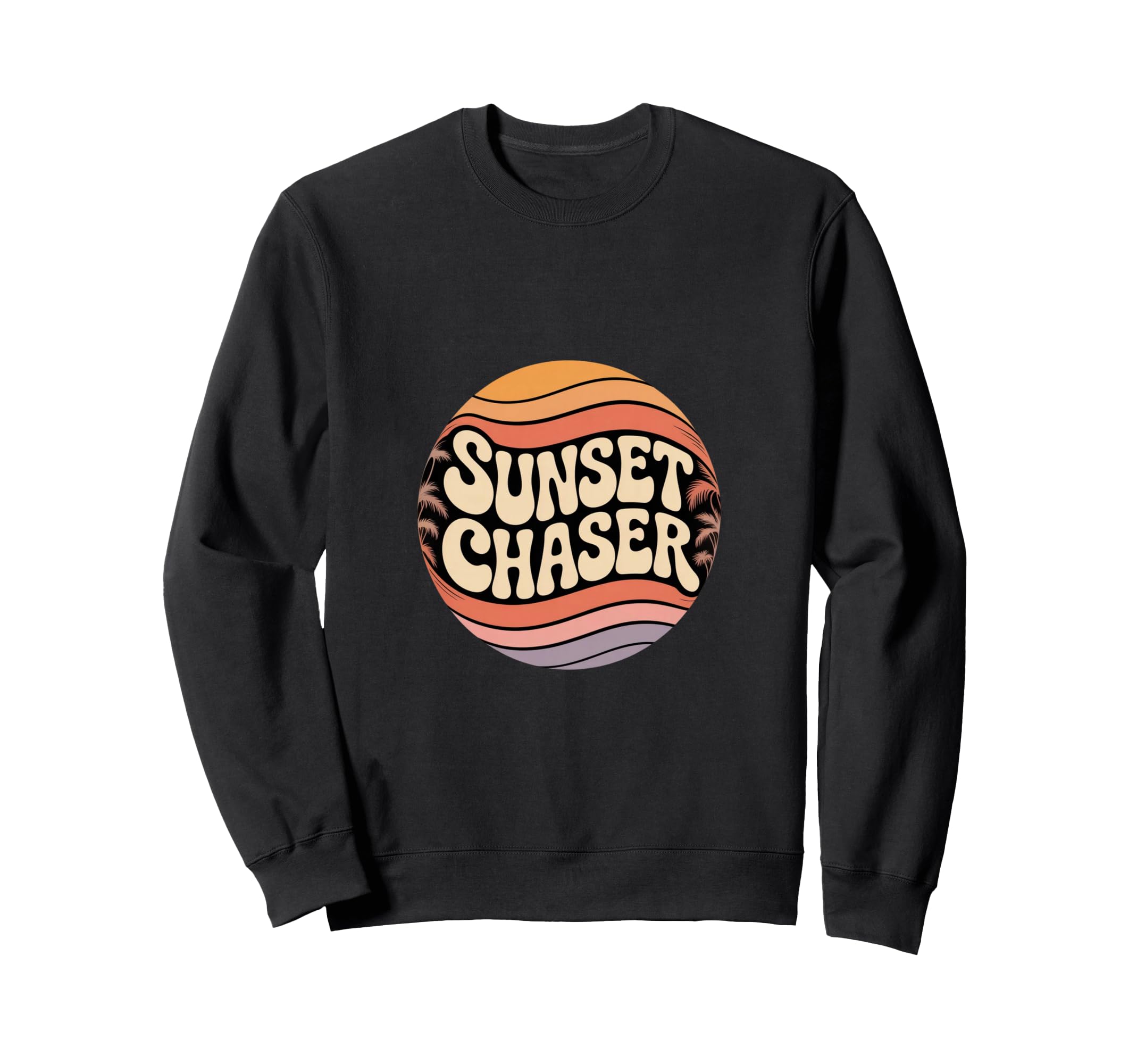 Summer Sunset Chaser Wave Typography Sweatshirt - Trendy Graphic Unisex - T-Shirt, Sweatshirt, Hoodie